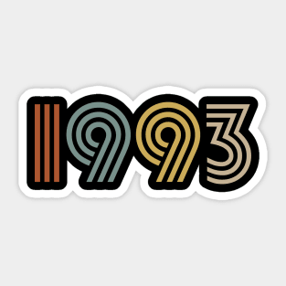 1993 Birth Year Retro Style Sticker